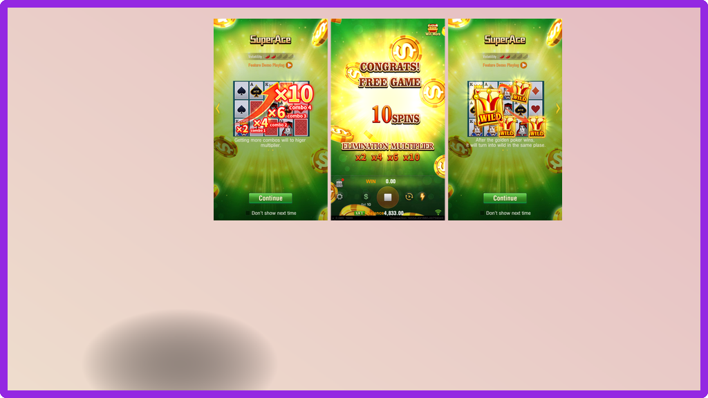 Super Ace · Tampilan Antarmuka Aplikasi SPN88